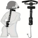 4th Generation With Traction Chain Handcuffs and Collar Anal Metal Hook