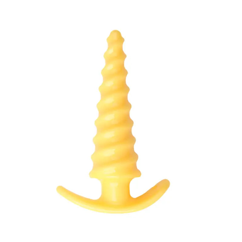 Plastic Spiral Butt Plug Anal Trainer G Spot Stimulator With Pull Handle