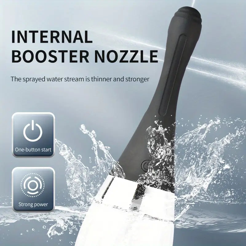 Ergonomic Pink Enema Bulb Textured Grip 3-Level Adjustable Anal Irrigator