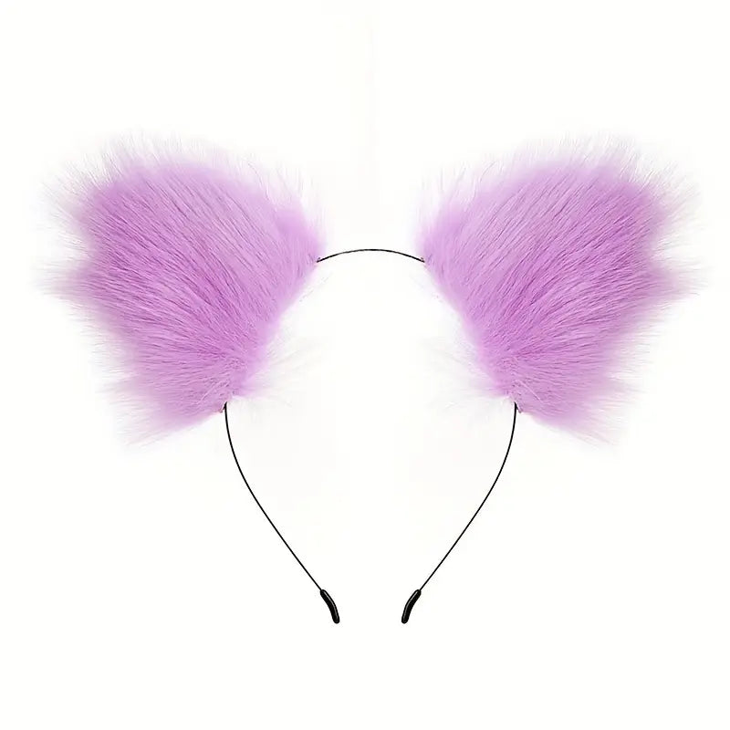 10-piece Sexy Purple Suit Imitation Fox Tail Anal Plug SM Sex Game Adult Toy