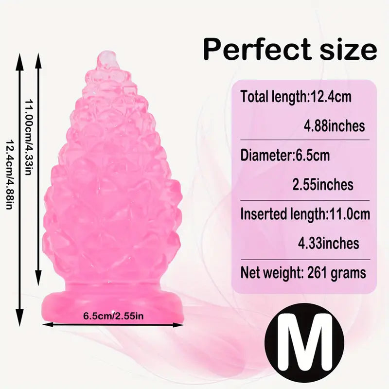 Silicone Pine Cone Shaped Butt Plug Anal Training Toy G Spot Stimulator