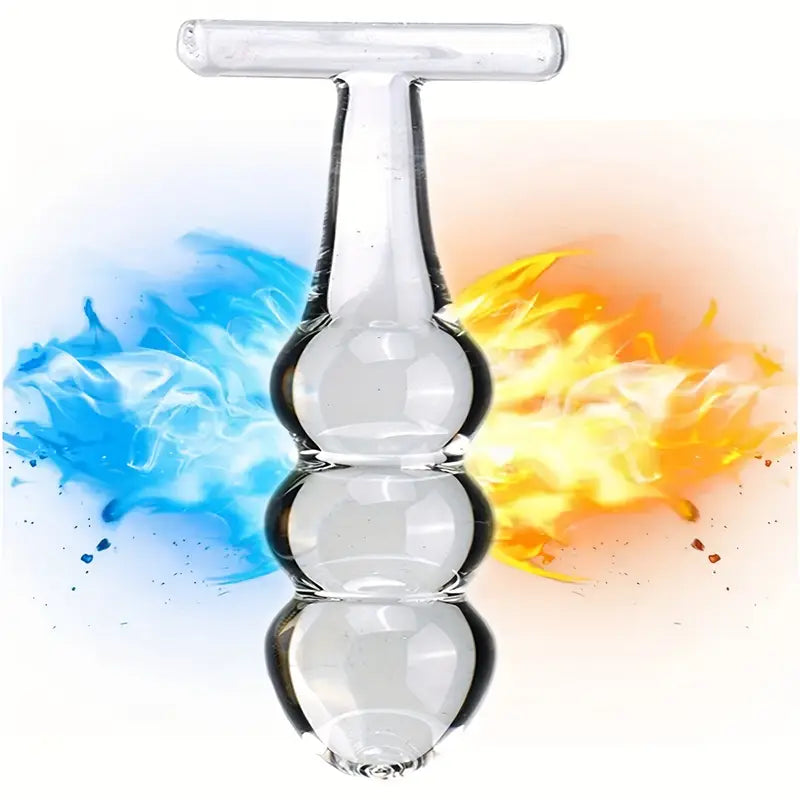 Crystal Glass Anal Plug Clear Glass G-spot Massager Anal Expander