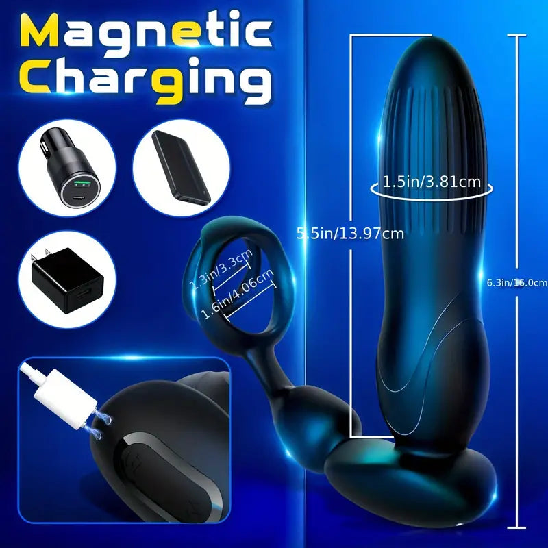 3 Insertion Dilation 9 Vibration Modes Vibrating Anal Plug Vibrator