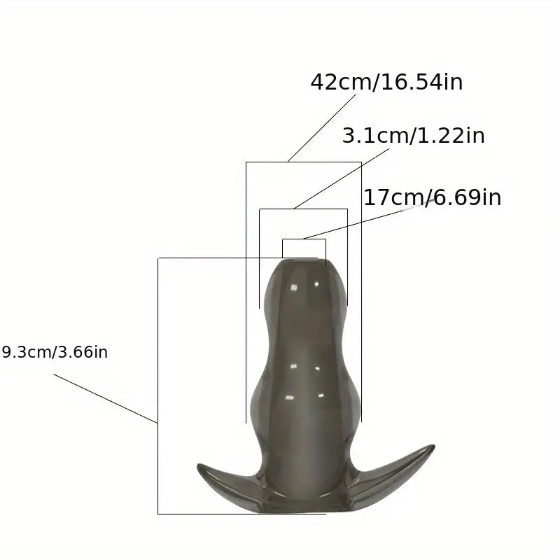 TPE Butt Plug Hollow Anal Dilators With Anchor Base Enema Toys