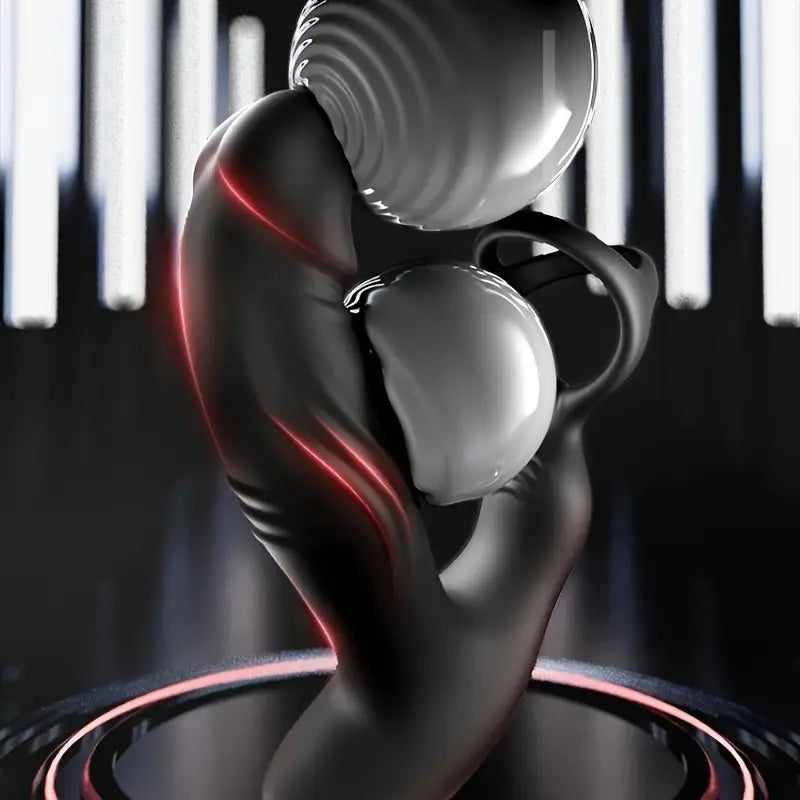 Unisex Black USB Charging Anal Plug Massager Toy Sex Toy Anus Dilator