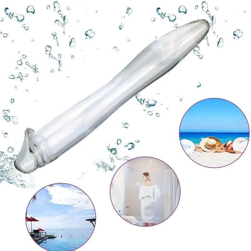 7.87in Double-Ended Anal Plug Dildo Crystal Glass Pleasure Wand Dildo