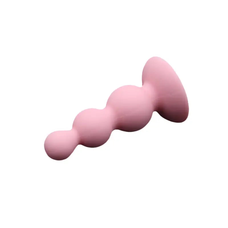 Pink Silicone Anal Plug With Gem Base Smooth Curved Design Butt Plug