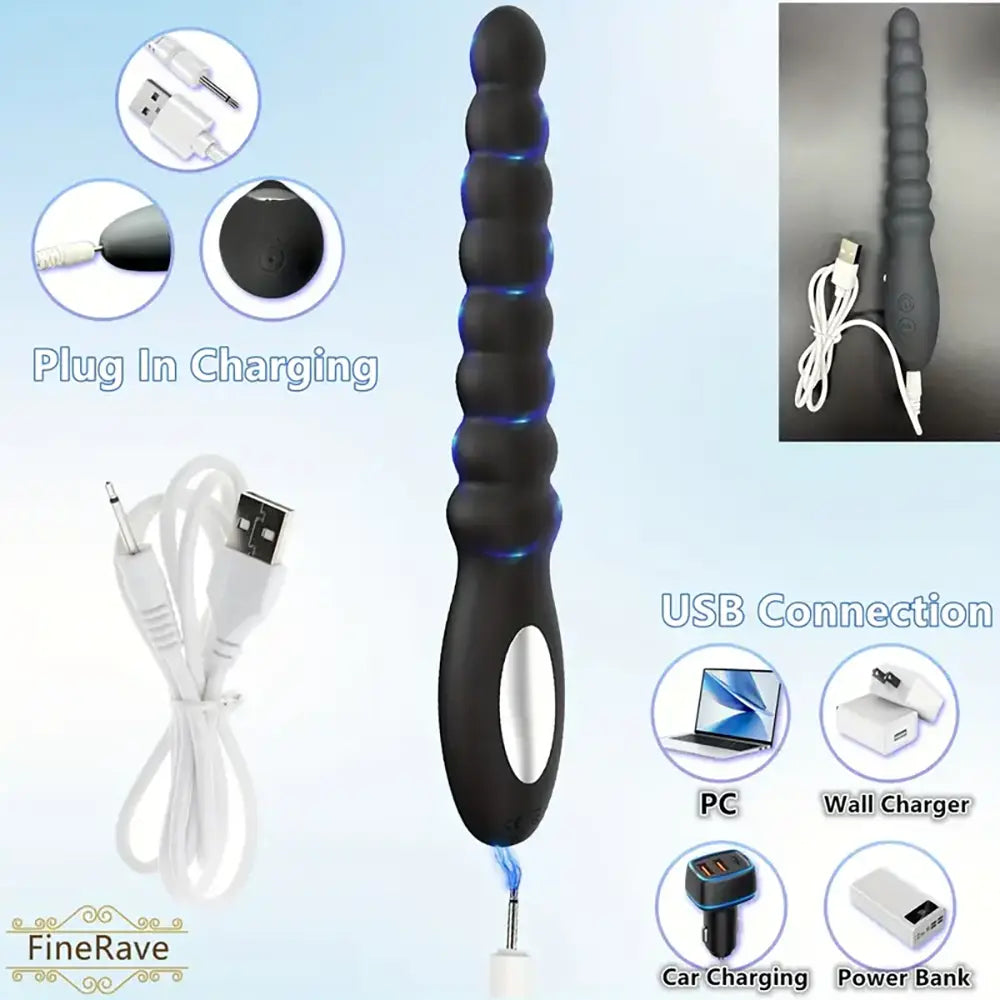 Rechargeable Ball Anal Plug With 10 Vibration Modes G Spot Vibrator