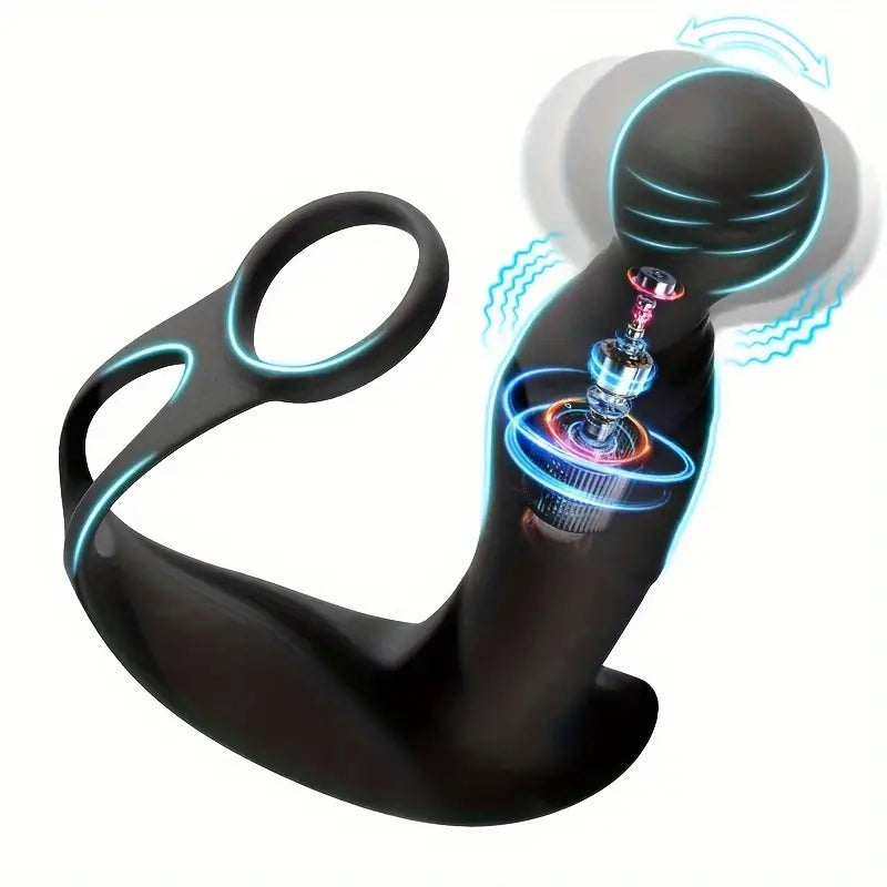 Anal Vibrator Ring 9 Wiggling Swing Vibrating Beads Prostate Vibrator