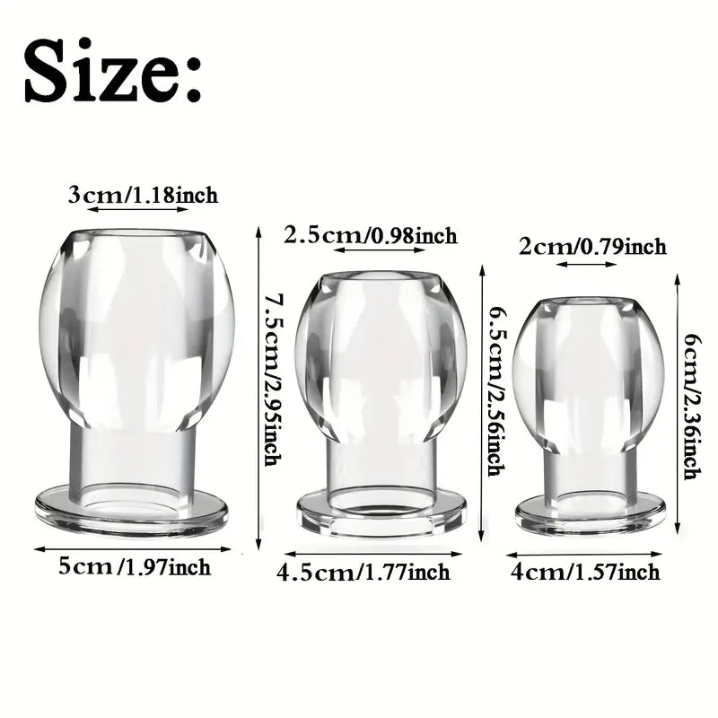 Hollow Anal Plug With Butt Stopper For Women Men Anal Butt Plug