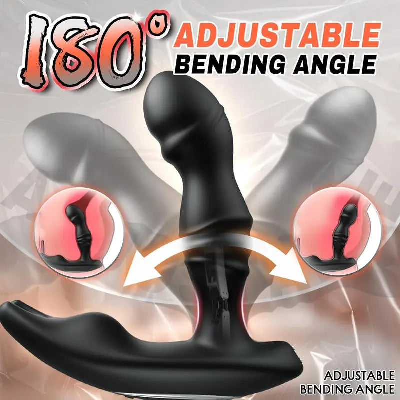 Bendable 180° Anal Vibrator Prostate Massager Infinitely Variable 10 Vibrating