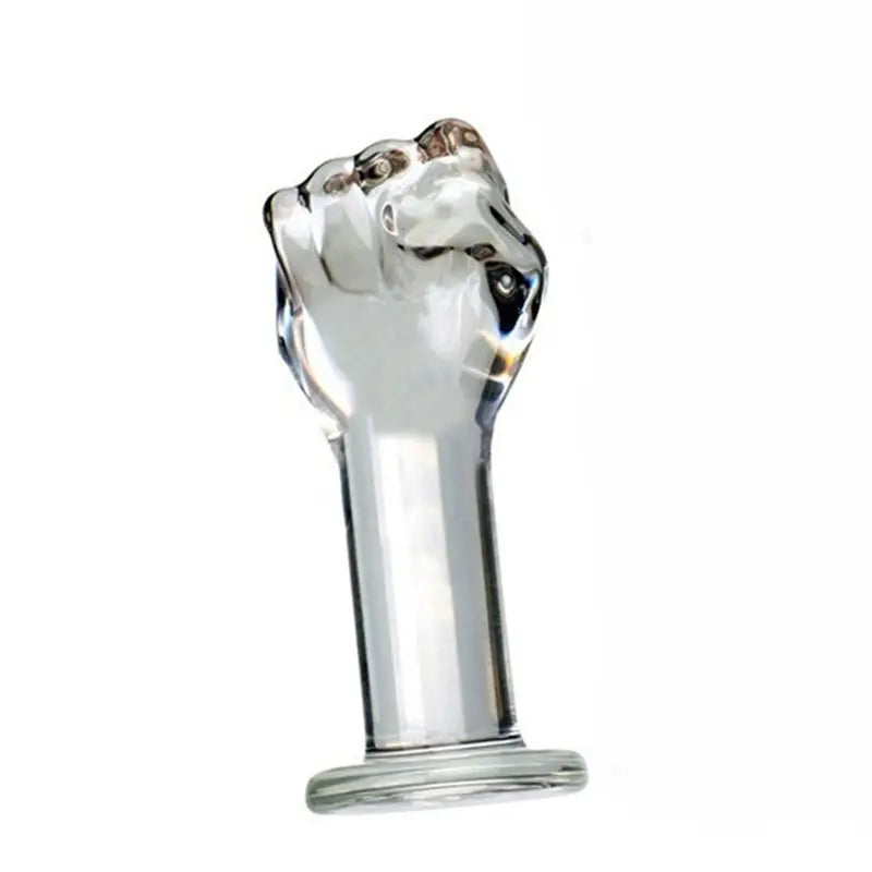 Clear Glass Anal Toy Fist-shaped Anal Plug Adult Toy For Women Couples