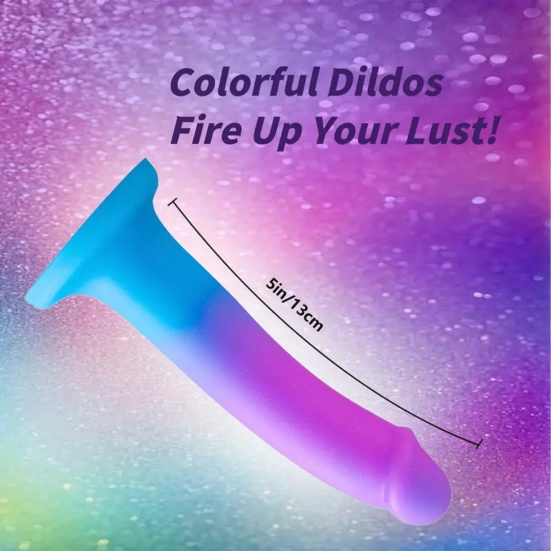 5.5" Soft Silicone Dildo Flexible Anal Plug With Suction Cup For Hands-Free