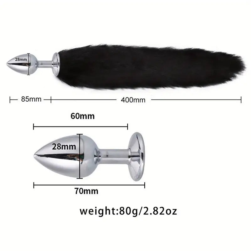 Cat Ears Headband Cute Fox Tail Plug Tail With Small Butt Plug Nipple Clamp