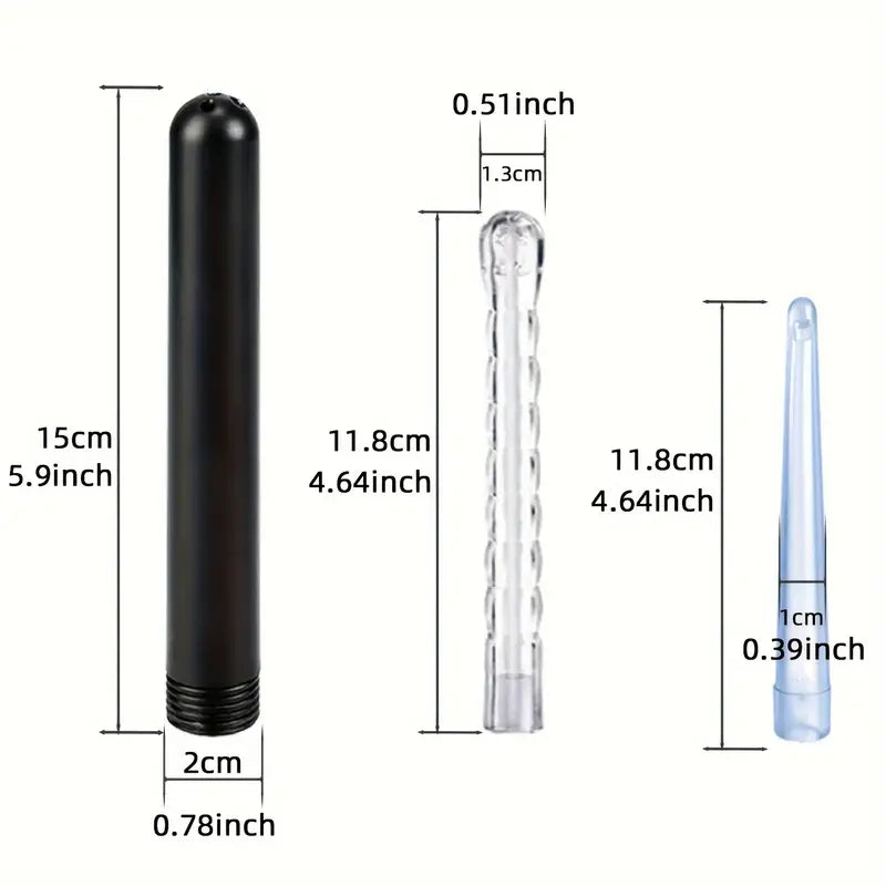 Silicone Irrigation Bulb Set 7.9oz Cleaning Rinse Hose Nozzles Enema Shower