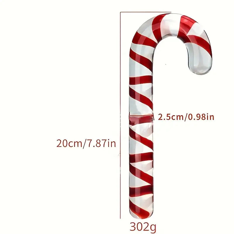 Tea Color Christmas Tree Cane Shape Transparent Glass Anal Plug