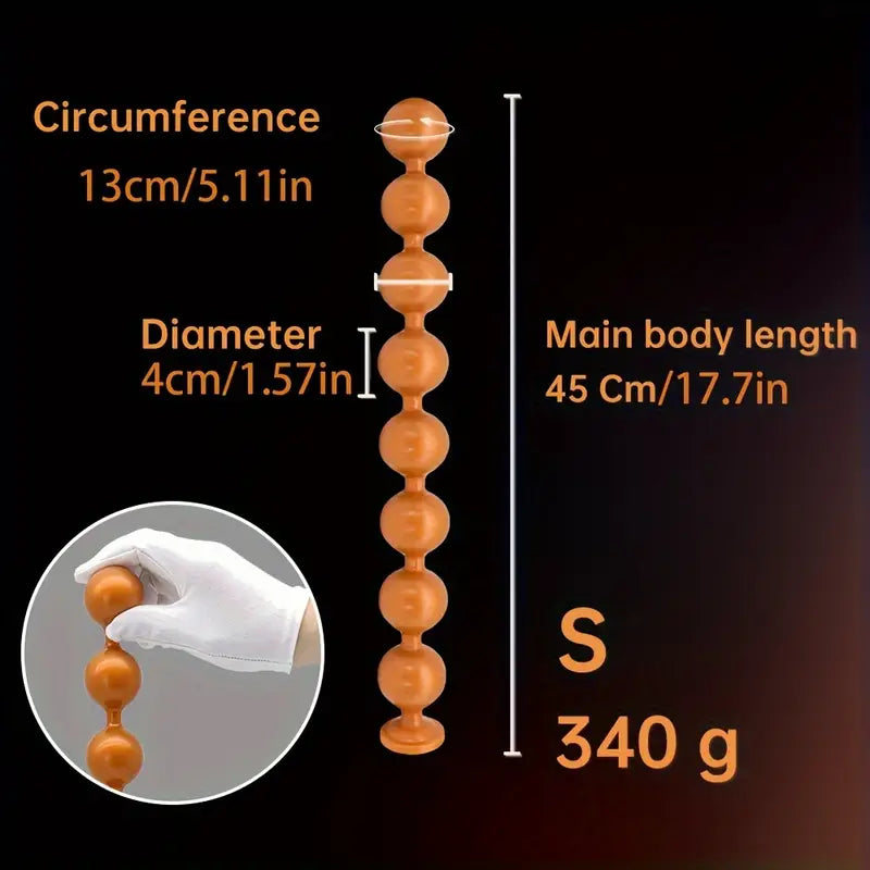 Soft Silicone Adult Pull Beads Extra Long Non-Invasive Anal Sex Toy