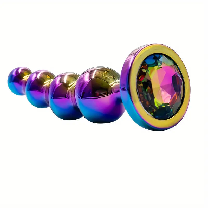 Iridescent Metal Butt Plug High Aesthetic Value Adult Sex Toy
