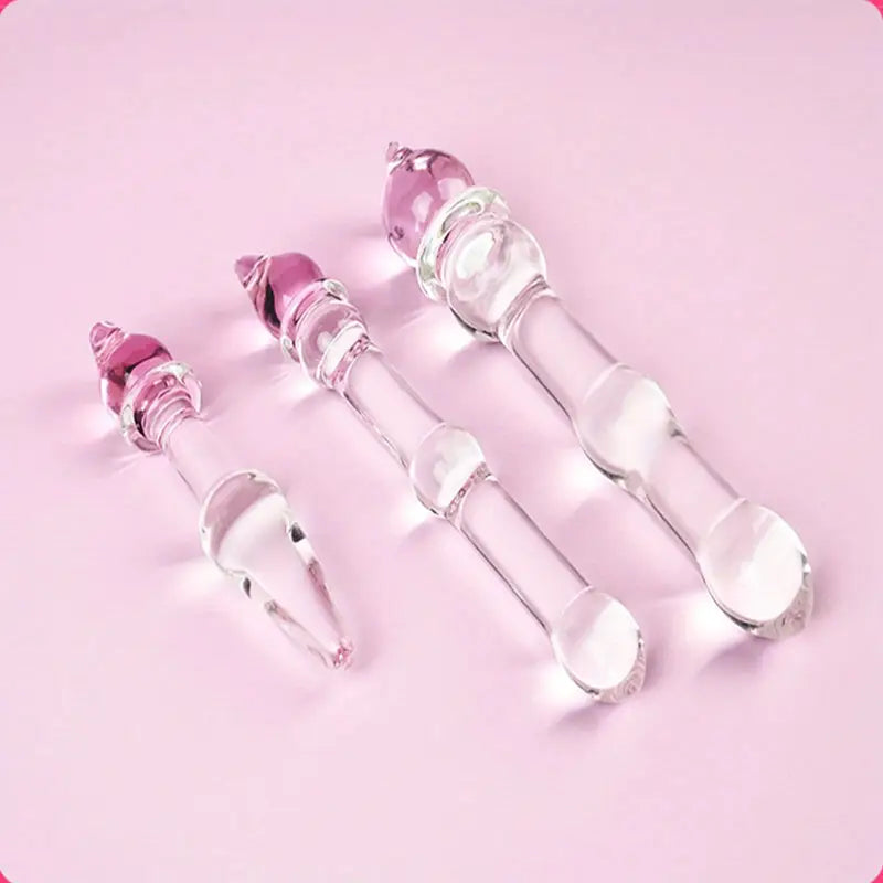 Elegant Glass Wand Massager Waterproof Reusable Anal Toy For Women