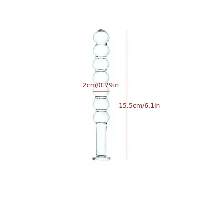 5 Crystal Glass Anal Plugs Transparent Anal Beads For Adult Pleasure