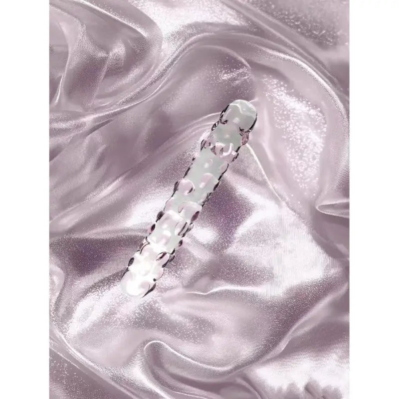 Unisex Transparent Spiked Glass Butt Plug With Geometric Bubbles Design