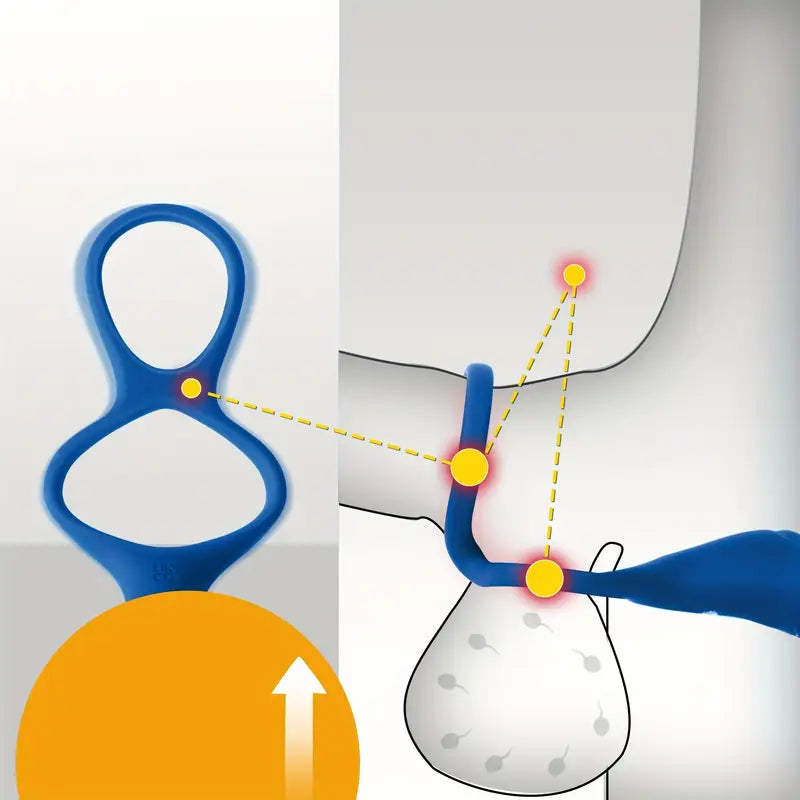 Wearable Prostate Massager With Ball & Cock Ring 13 Quiet Vibrator