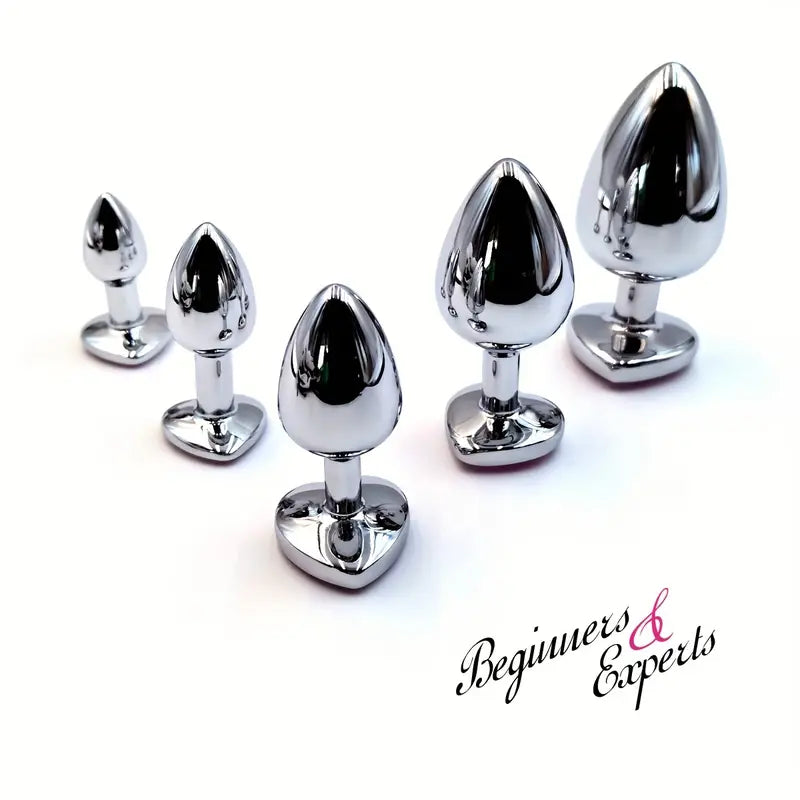 Metal Anal Plug Jewelry Base For Beginner To Expert 5 Size Butt Plug