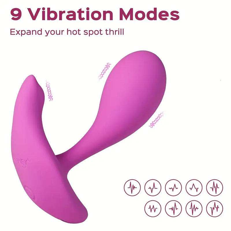 G-spot Vibrator Dual Vibrator With 9 Vibrating Modes Wearable Butt Plug