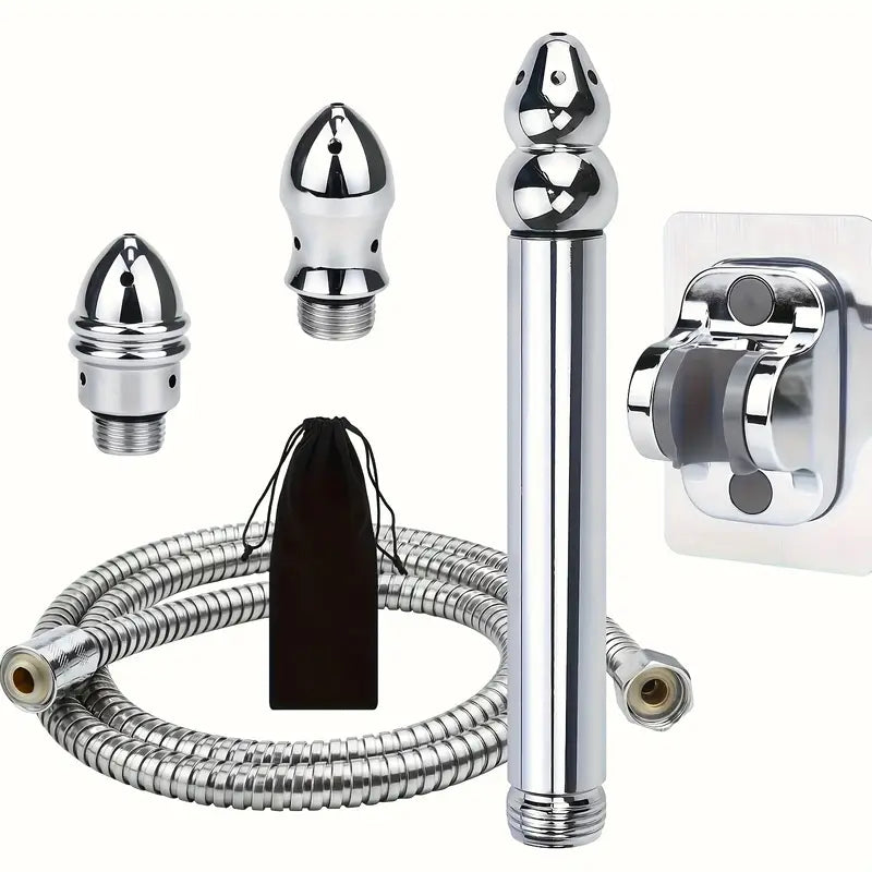 3 Head Shower Enema Flusher Attachment With 59 "Shower Hose Bathroom