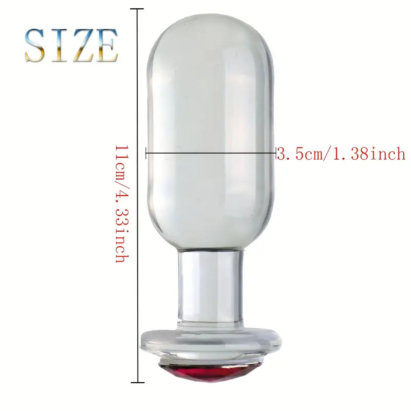 Crystal Glass Anal Plug With Luxury Jewelry Butt Plug Fetish Anus Stimulation