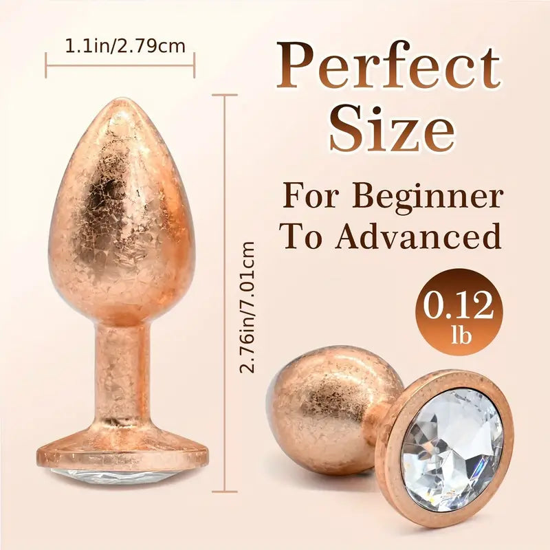 Butt Plug Sex Toy With Jeweled Base G Spot Stainless Steel Anal Set