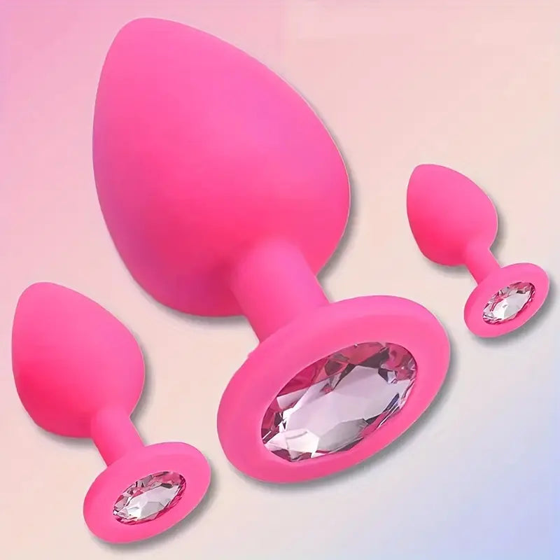 Three Anal Plugs Combination Set For Stimulate Men and Women