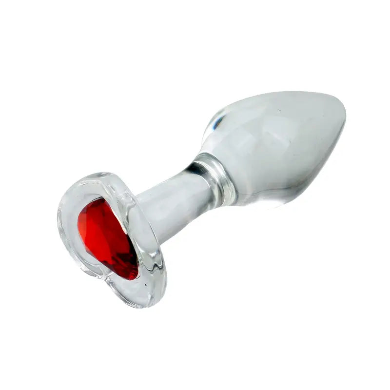 Glass Crystal Heart-Shaped Anal Plug Adult Toy For Couples Men Women