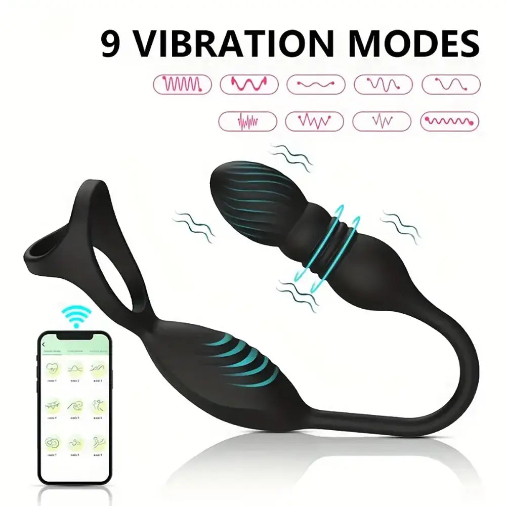 Thrusting Prostate Massager Remote Control Vibrator Perineal Massager