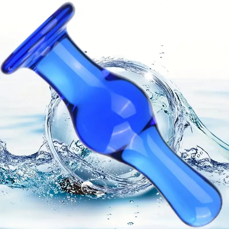 Glass Crystal G-spot Stimulator Butt Plug Pleasure Wand Glass Anal Trainer