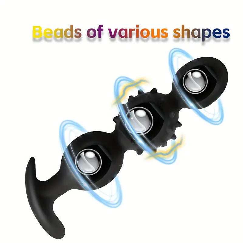 Unisex Built-in Ball Anal Plug Toy Stimulating Massager For Men