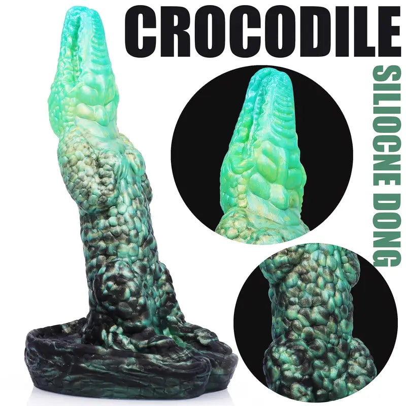 Crocodile-Shaped Silicone Anal Plug Soft Anal Toy For Hands-Free Use