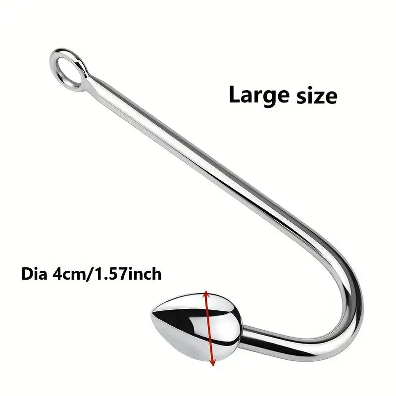 Metal Anal Hook Small Medium Large 3 Balls Head Butt Plug Hook Dilator