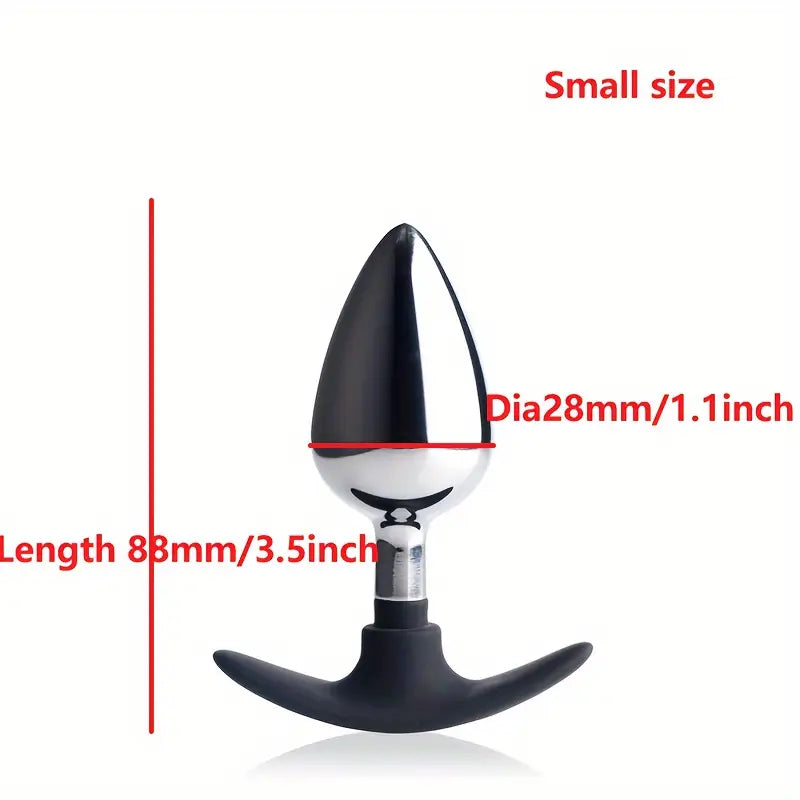 Small Medium Large Size Metal Anal Butt Plug Silicone Wearable Butt Plug