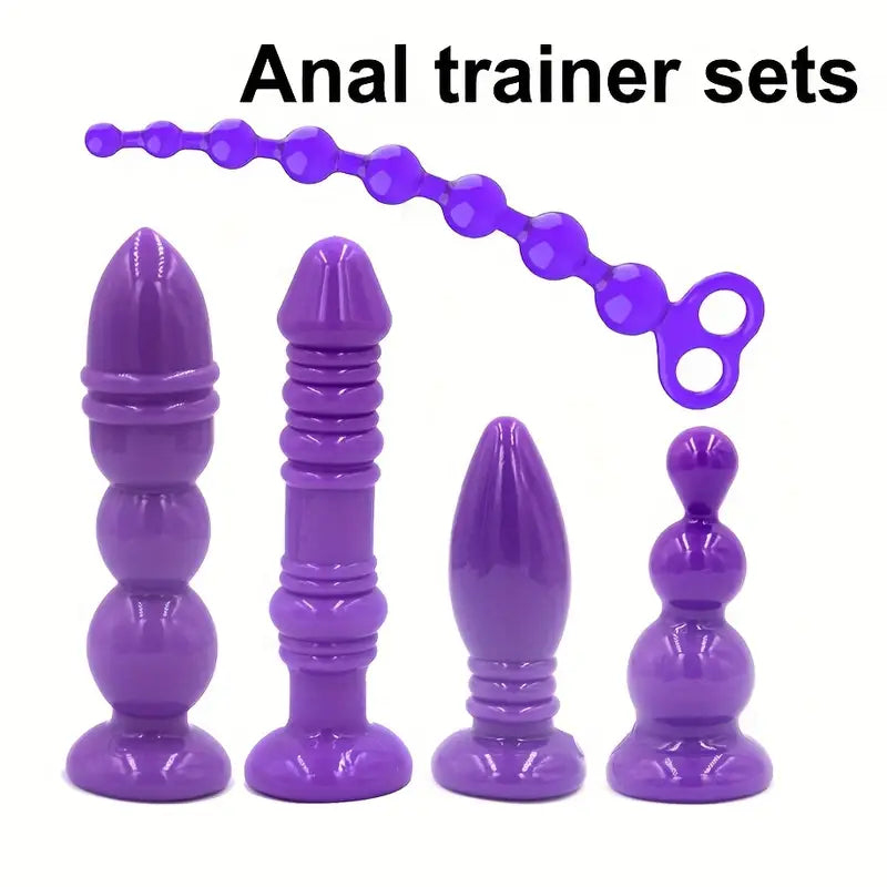 Colorful Anal Training Set Butt Plug Anus Massager Stimulator Sex Toys