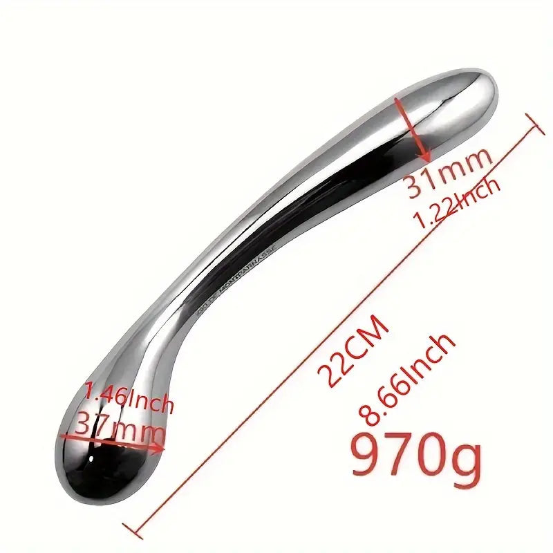Stainless Steel Large Butt Plug G-Spot Double Dildo Prostate Massager