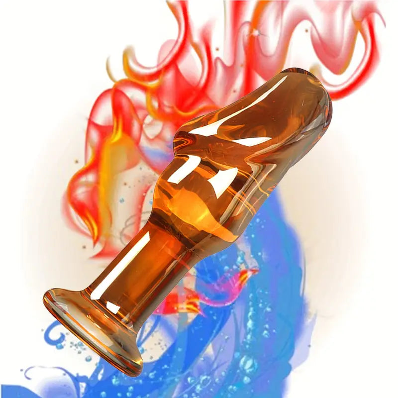 4.92in 5.31in Crystal Glass Dildo Phallic Anal Butt Plug G-Spot Stimulator