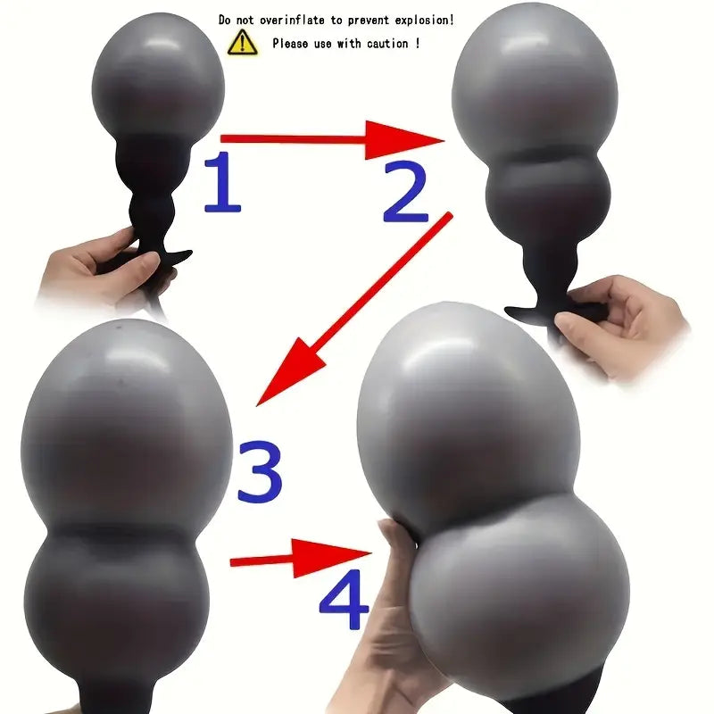 Silicone Inflatable Anal Dildo Ass Plug Sex Toy Anal Plug Anal Trainer Dilator