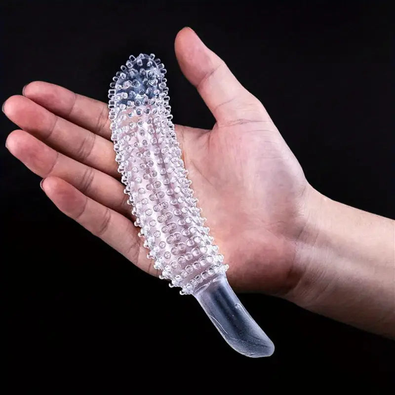Wolf Fang Stick Shape Clear Anal Butt Plug Large Dildo Adult Toy For Women