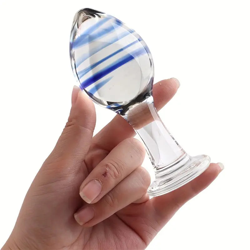 Glass Anal Plug Female Sex Toy Bead Prostate Massage Crystal Dildo