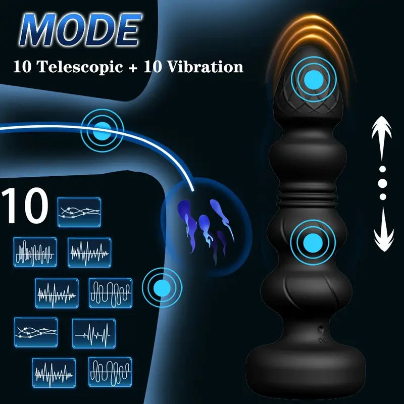 Wireless G-Spot Stimulator With 2 Modes Dual Motor Vibrating Anal Plug