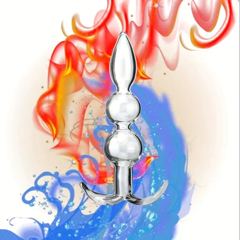 Crystal Glass Anal Plug Clear Hollow Anal Plug Prostate Anus Dilator