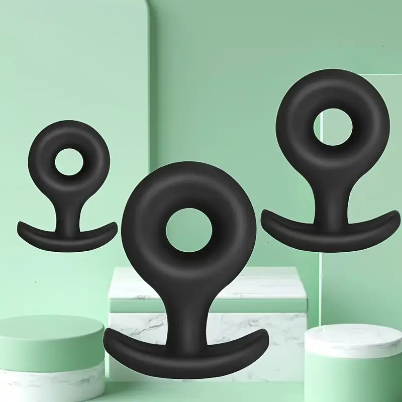 Silicone O-Shaped Anal Dilator Plug Comfortable Portable Sex Toy