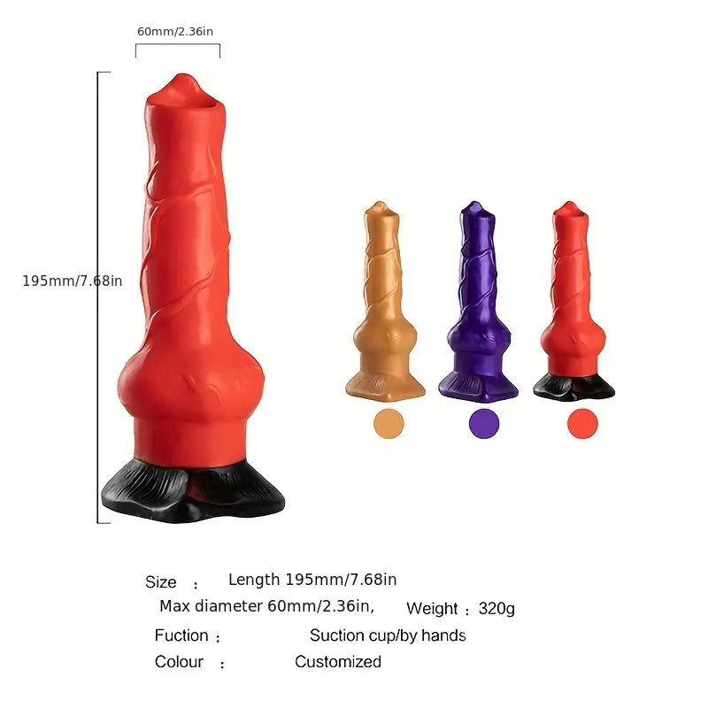 Soft Dog Knot Male Prosthetic Sex Toy Male Cock Dildo Anal Plug