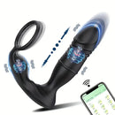 Electric Retractable Anal Plug With App Remote Control Prostate Massager